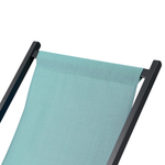 Liegestuhl Aluminium schwarz Textilbespannung türkis LOCRI II