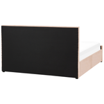 Bett mit Stauraum Samtstoff ROCHEFORT 160 x 200 cm Beige