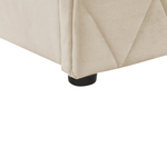 Bett mit Stauraum Samtstoff ROCHEFORT 160 x 200 cm Beige