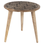 Beistelltisch 2er Set Mangoholz hellbraun rund SHARMA