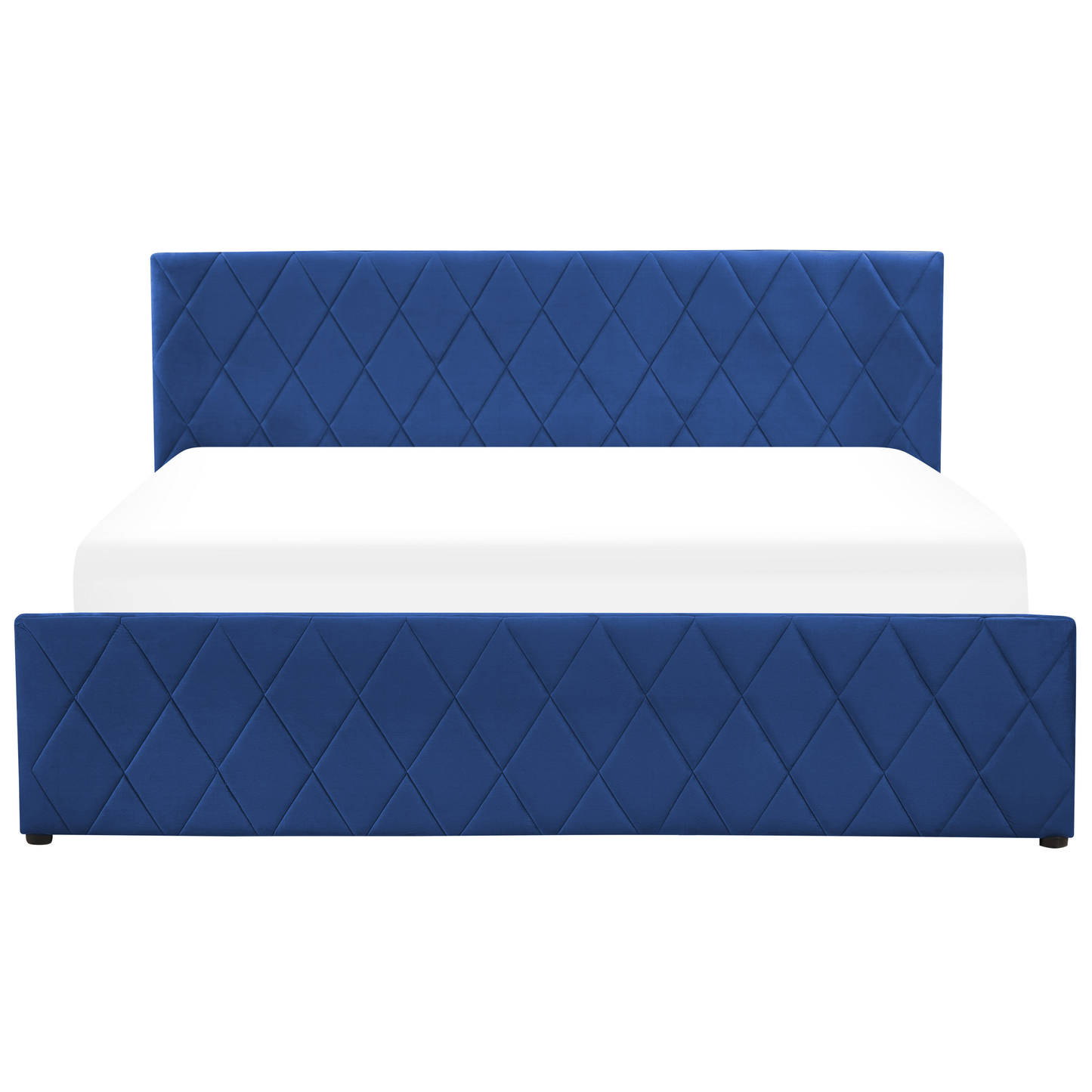 Bett mit Stauraum Samtstoff ROCHEFORT 180 x 200 cm Marineblau