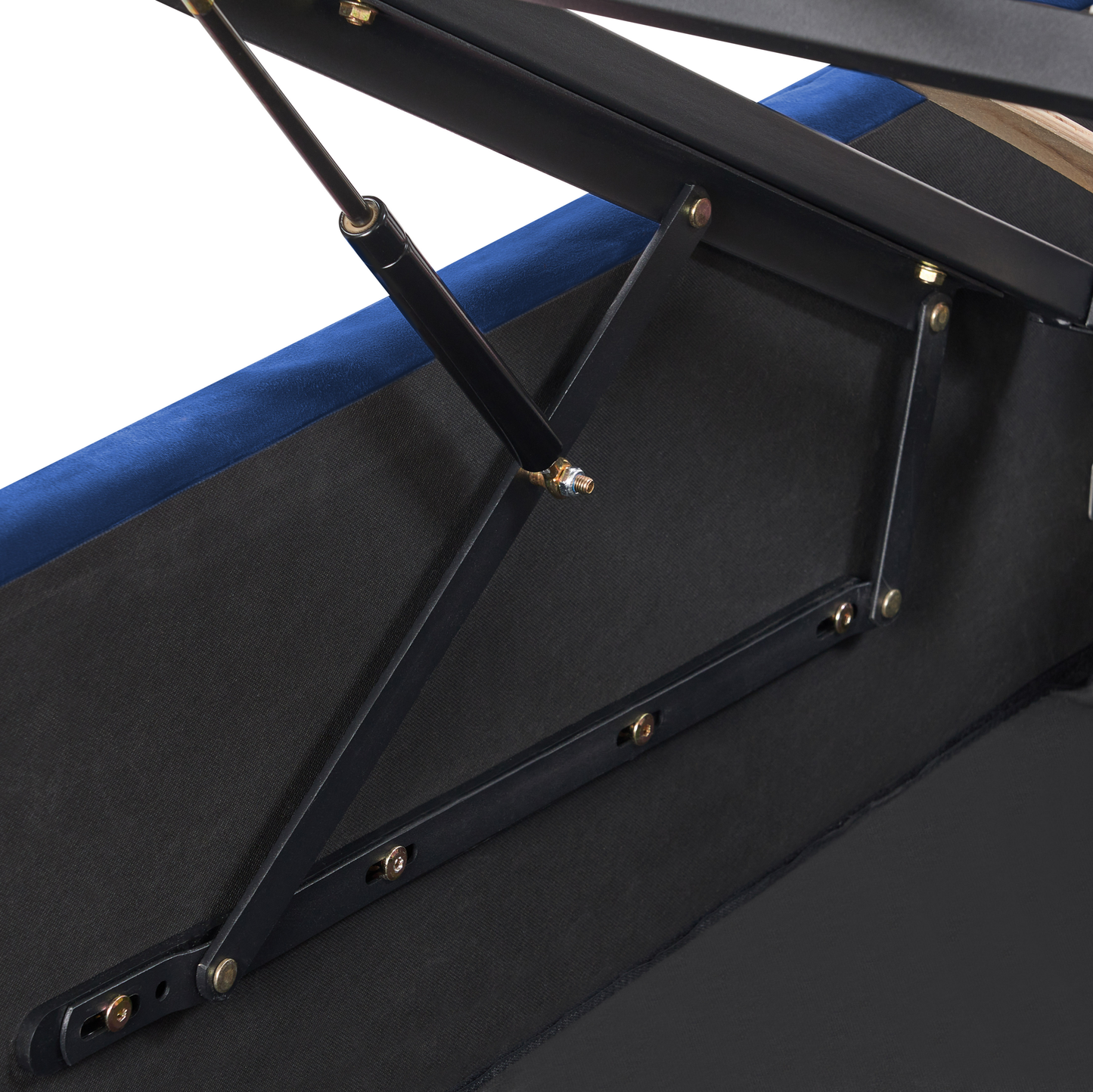 Bett mit Stauraum Samtstoff ROCHEFORT 180 x 200 cm Marineblau