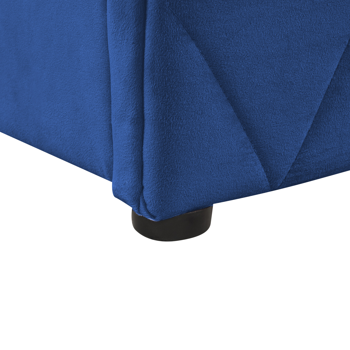 Bett mit Stauraum Samtstoff ROCHEFORT 180 x 200 cm Marineblau