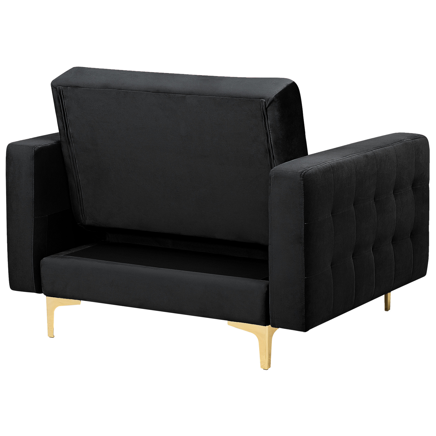 Sofa Set Samtstoff schwarz 5-Sitzer ABERDEEN