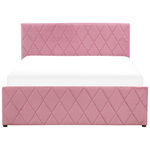 Bett mit Stauraum Samtstoff ROCHEFORT 140 x 200 cm Rosa