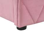Bett mit Stauraum Samtstoff ROCHEFORT 140 x 200 cm Rosa