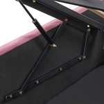 Bett mit Stauraum Samtstoff ROCHEFORT 160 x 200 cm Rosa
