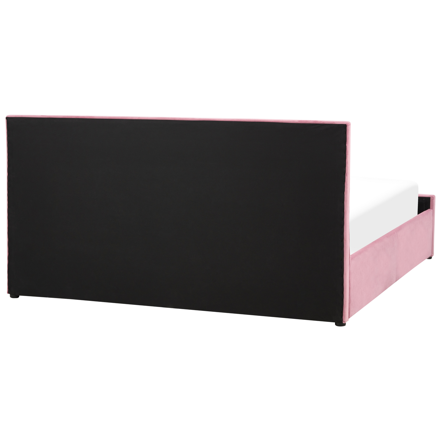 Bett mit Stauraum Samtstoff ROCHEFORT 180 x 200 cm Rosa