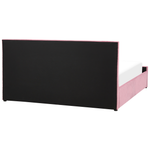 Bett mit Stauraum Samtstoff ROCHEFORT 180 x 200 cm Rosa