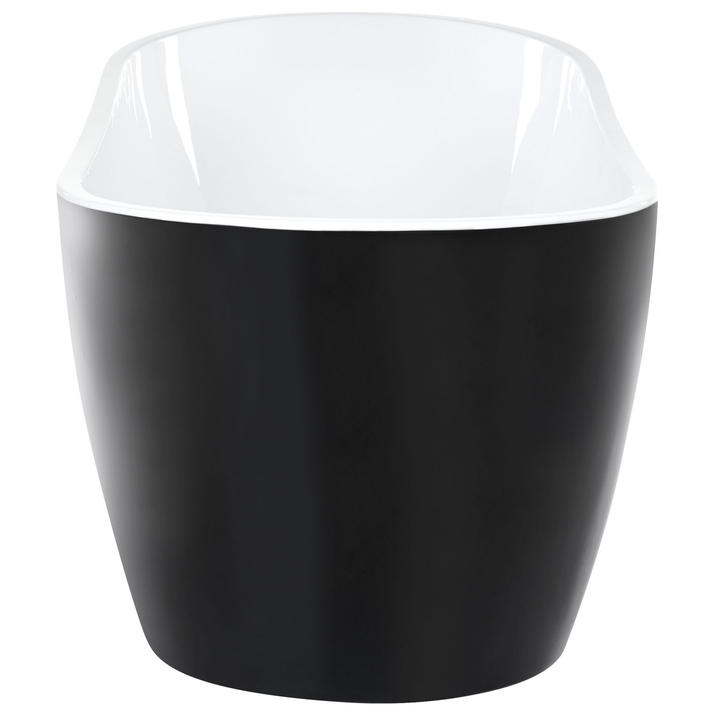 Badewanne freistehend schwarz oval 170 x 78 cm SOLARTE