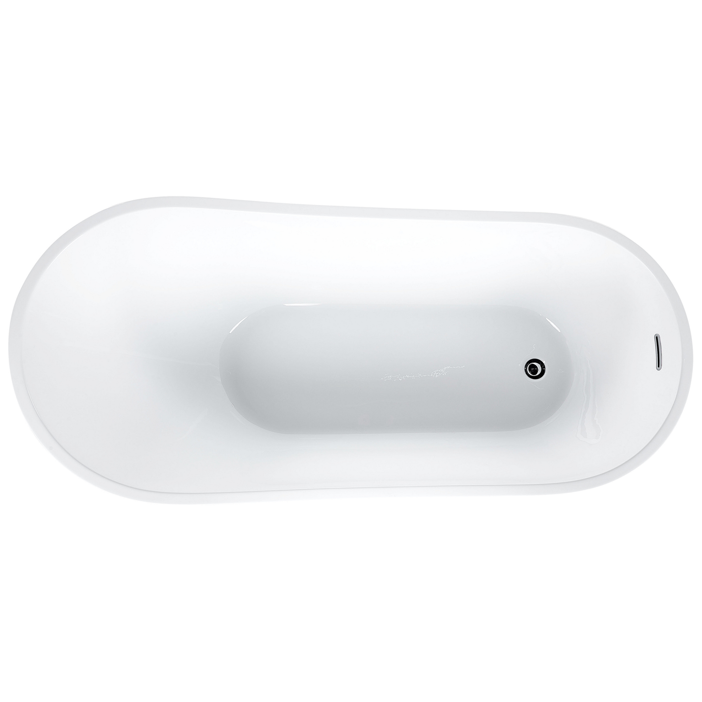 Badewanne freistehend schwarz oval 170 x 78 cm SOLARTE