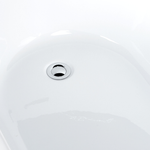 Badewanne freistehend schwarz oval 170 x 78 cm SOLARTE