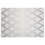 Teppich hellbeige / grau 140 x 200 cm geometrisches Muster Shaggy PENDIK