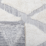 Teppich hellbeige / grau 140 x 200 cm geometrisches Muster Shaggy PENDIK