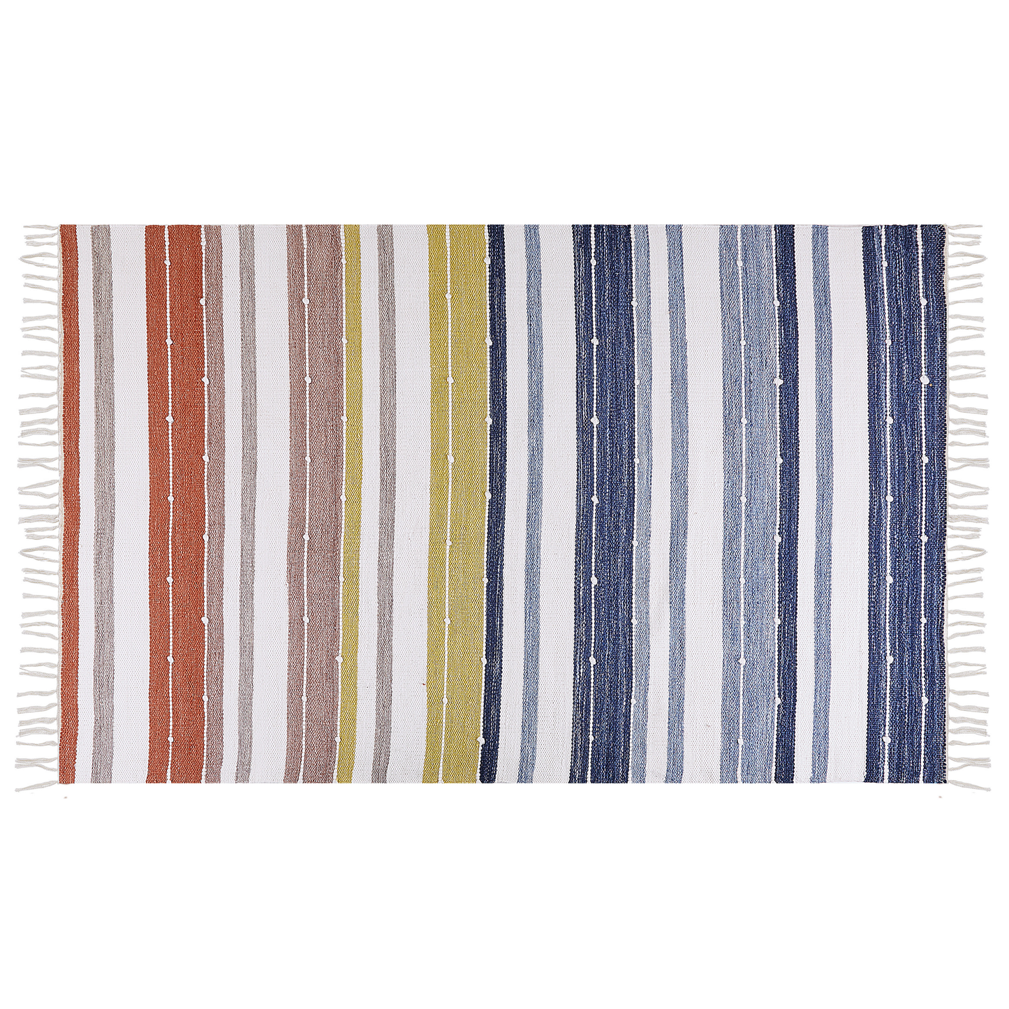 Outdoor Teppich mehrfarbig 140 x 200 cm Streifenmuster Kurzflor TOZAKLI