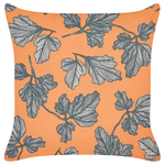 Dekokissen 2er Set SPIREA 45 x 45 cm Orange Schwarz Pflanzenmuster