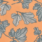 Dekokissen 2er Set SPIREA 45 x 45 cm Orange Schwarz Pflanzenmuster