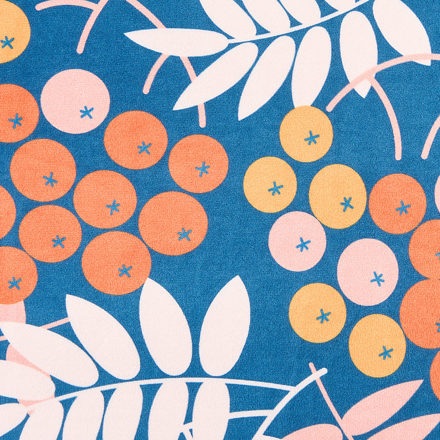 Dekokissen 2er Set SUMAC Samtstoff 45 x 45 cm Bunt Pflanzenmuster