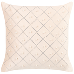Dekokissen 2er Set YARROW Samtstoff 45 x 45 cm Beige Geometrisches Muster