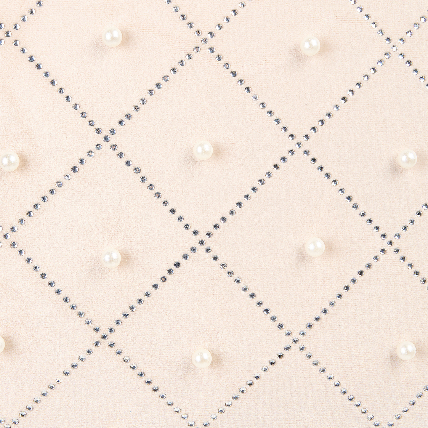 Dekokissen 2er Set YARROW Samtstoff 45 x 45 cm Beige Geometrisches Muster