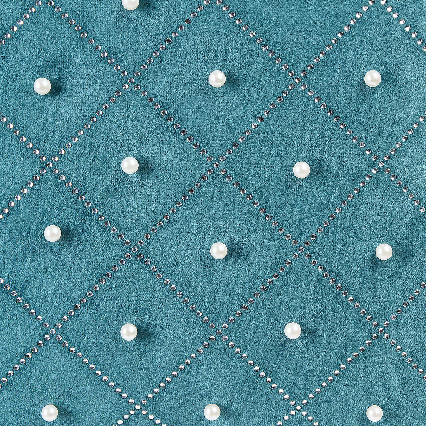 Dekokissen 2er Set YARROW Samtstoff 45 x 45 cm Blaugrün Geometrisches Muster