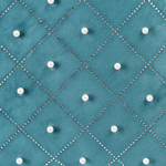 Dekokissen 2er Set YARROW Samtstoff 45 x 45 cm Blaugrün Geometrisches Muster