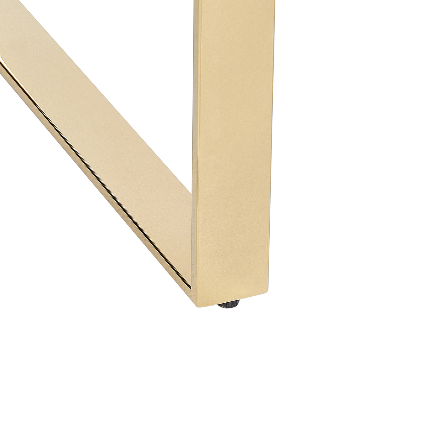 Couchtisch Glas / Edelstahl gold rechteckig 100 x 50 cm TILON