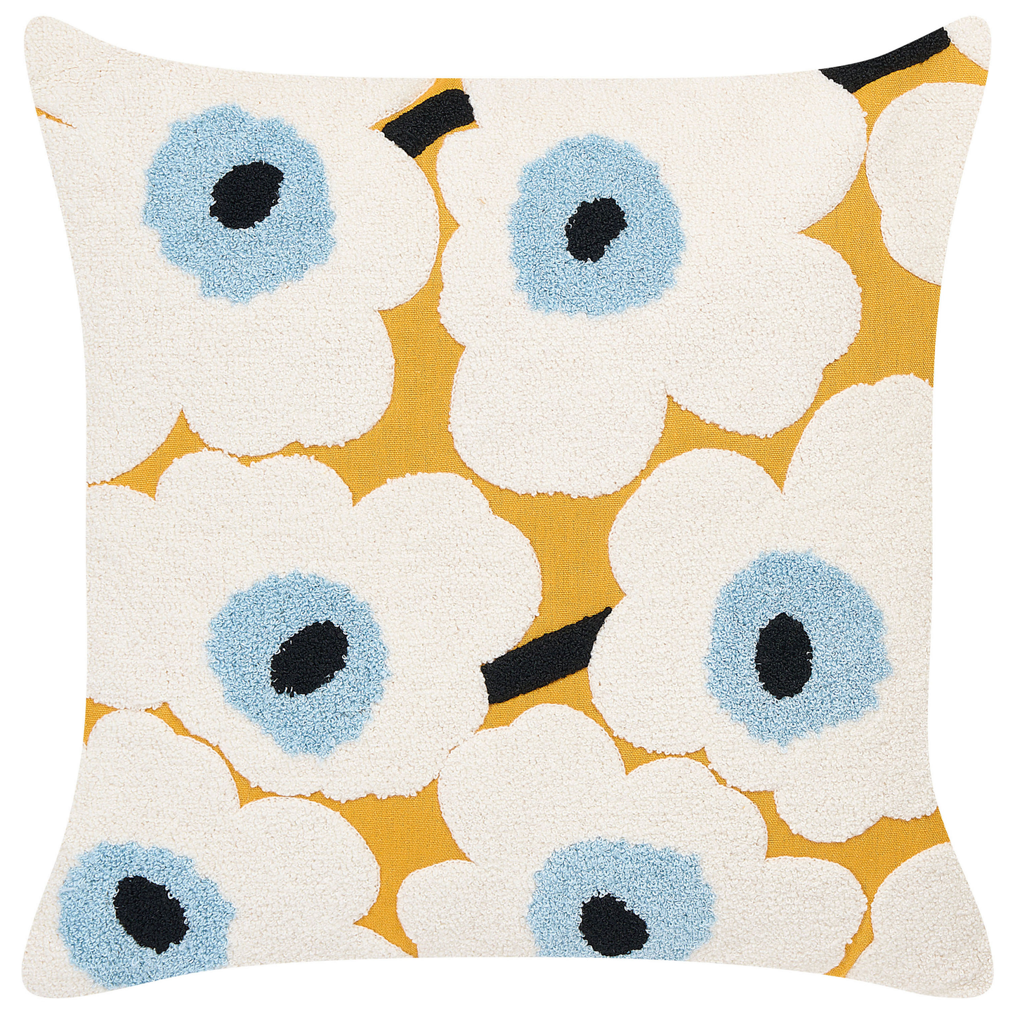 Dekokissen Blumenmuster Baumwolle mehrfarbig bestickt 45 x 45 cm 2er Set SPRUCE