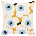 Dekokissen Blumenmuster Baumwolle mehrfarbig bestickt 45 x 45 cm 2er Set SPRUCE