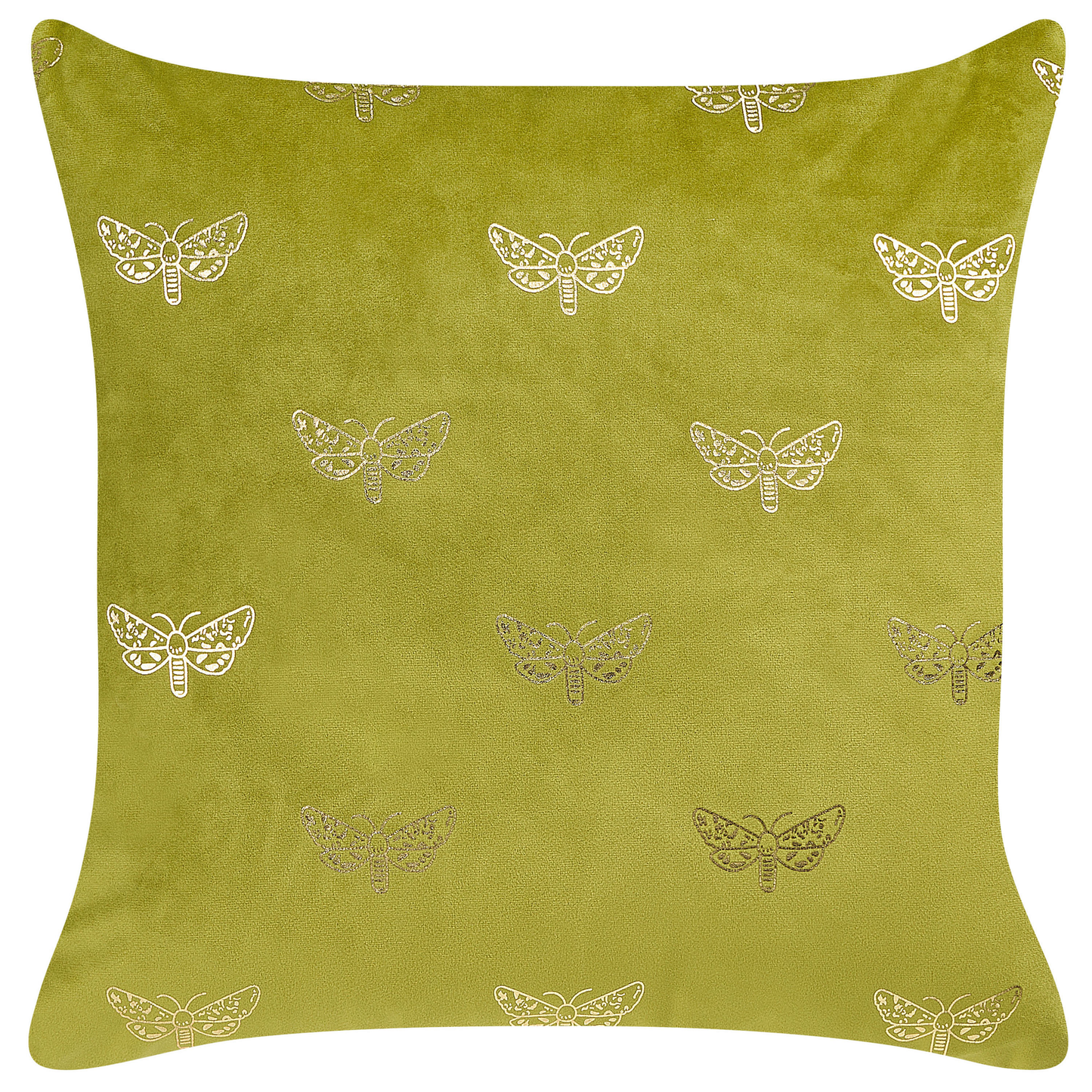 Dekokissen 2er Set YUZURI Samtstoff 45 x 45 cm Hellgrün Tiermuster