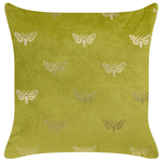 Dekokissen 2er Set YUZURI Samtstoff 45 x 45 cm Hellgrün Tiermuster