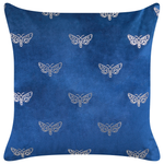 Dekokissen 2er Set YUZURI Samtstoff 45 x 45 cm Marineblau Tiermuster