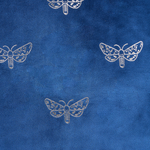 Dekokissen 2er Set YUZURI Samtstoff 45 x 45 cm Marineblau Tiermuster