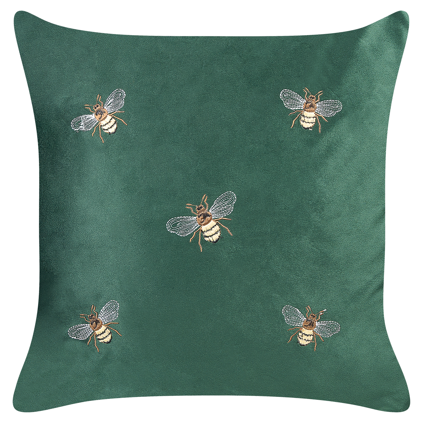 Dekokissen 2er Set TALINUM Samtstoff 45 x 45 cm Smaragdgrün Tiermuster