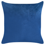 Dekokissen 2er Set TALINUM Samtstoff 45 x 45 cm Blau Tiermuster