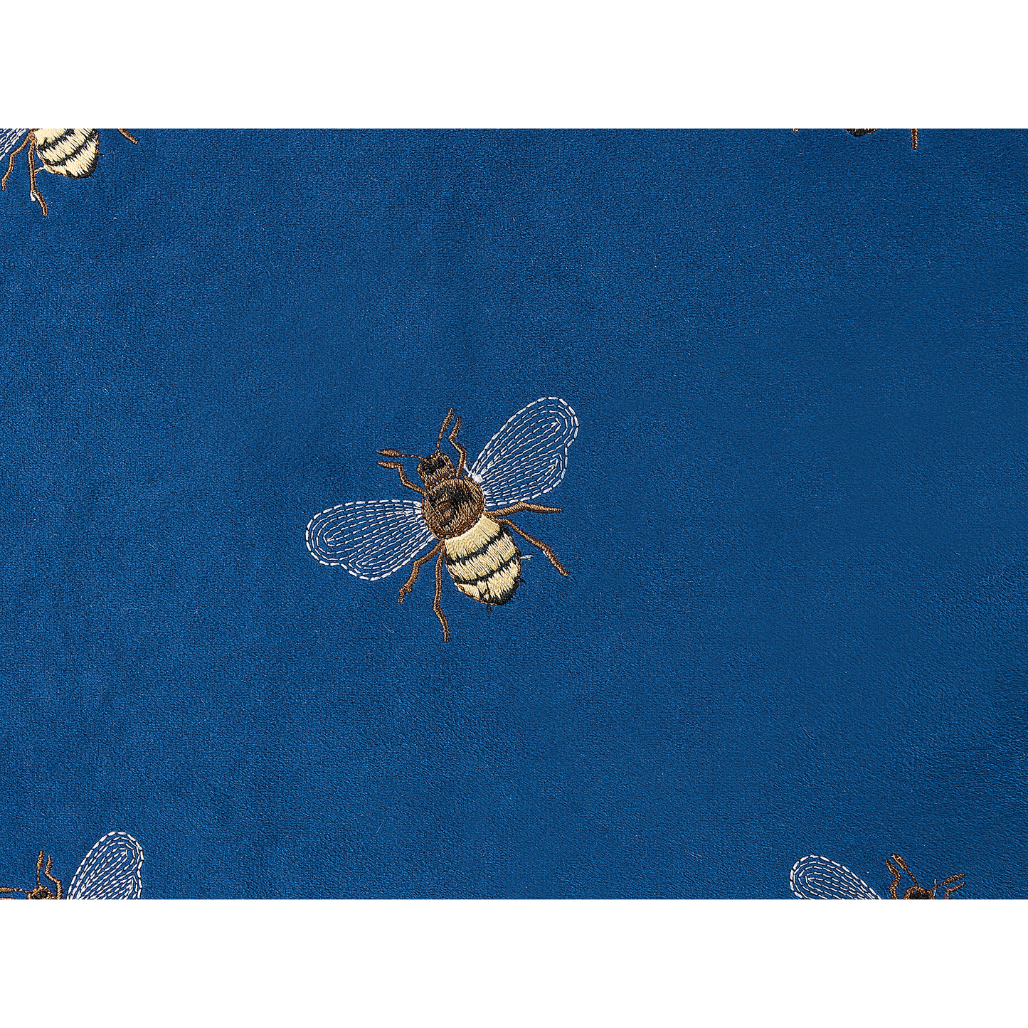 Dekokissen 2er Set TALINUM Samtstoff 45 x 45 cm Blau Tiermuster