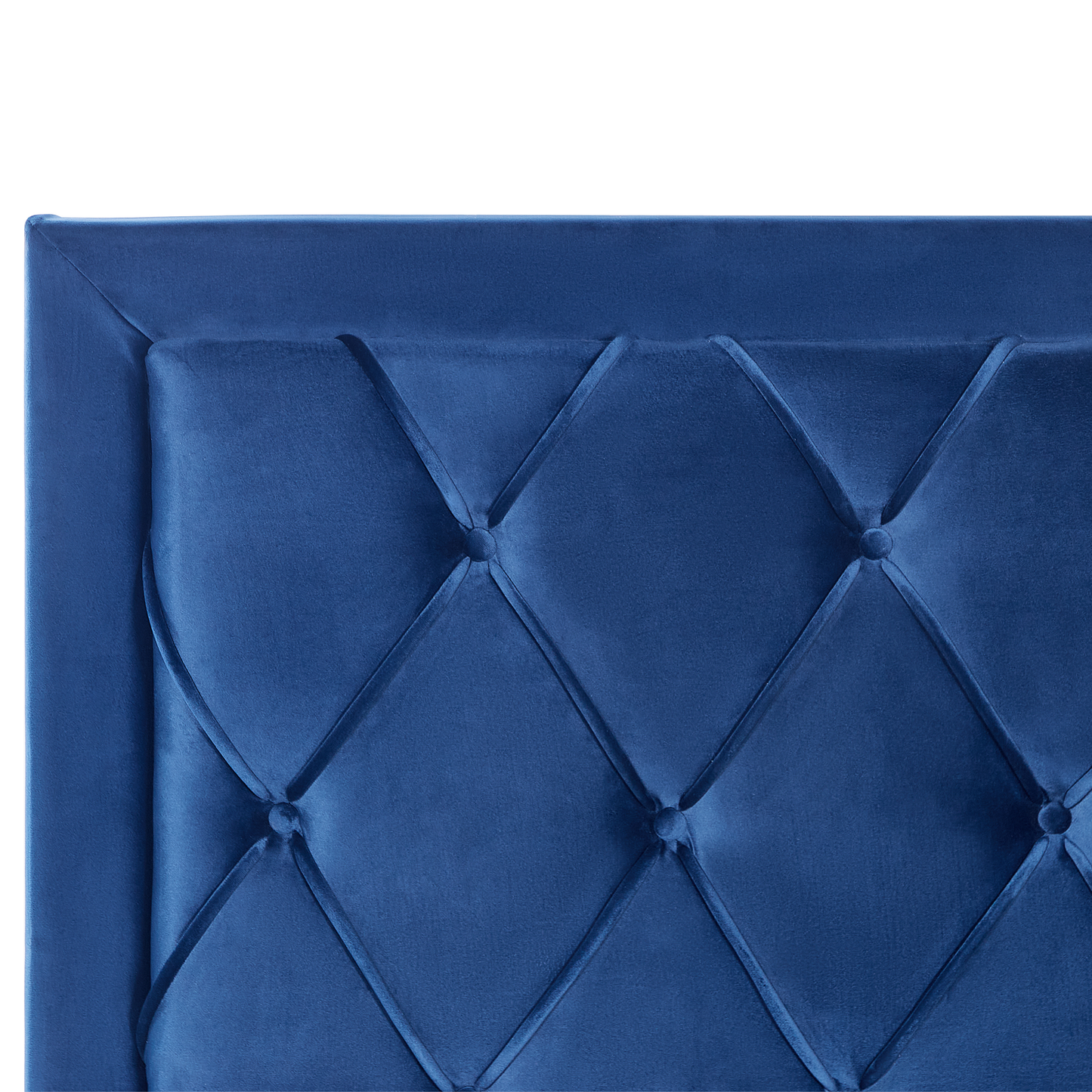Bett mit Schubladen Samtstoff LIEVIN 140 x 200 cm Marineblau