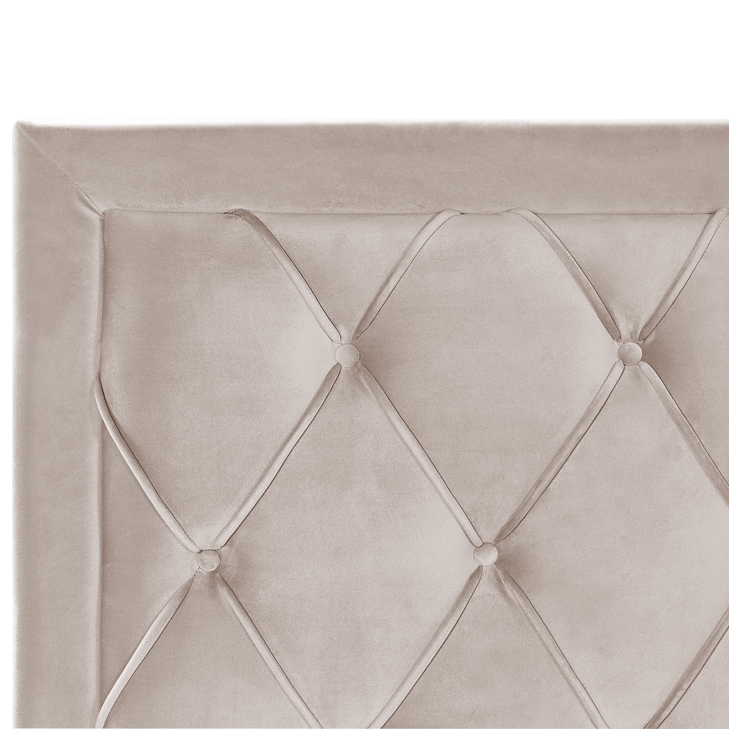 Bett mit Schubladen Samtstoff LIEVIN 180 x 200 cm Beige