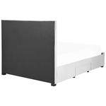 Bett mit Schubladen Samtstoff LIEVIN 140 x 200 cm Hellgrau