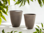 Set mit 2 Blumentöpfen KATALIMA Stein 50 cm Braun