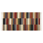 Kelim Teppich Wolle mehrfarbig 80 x 150 cm geometrisches Muster Kurzflor MUSALER