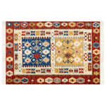 Kelim Teppich Wolle mehrfarbig 200 x 300 cm orientalisches Muster Kurzflor VOSKEHAT