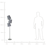 Stehlampe RIO GRANDE Metall Grau