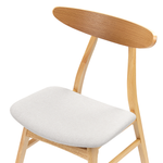 Esszimmerstuhl 2er Set LYNN Holz Hellgrau