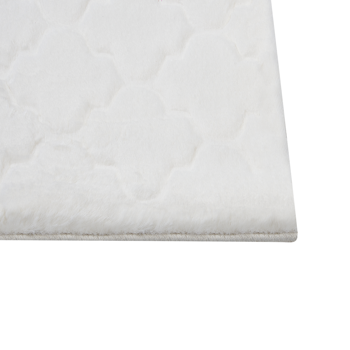 Kunstfellteppich Kaninchen weiss 80 x 150 cm Shaggy GHARO