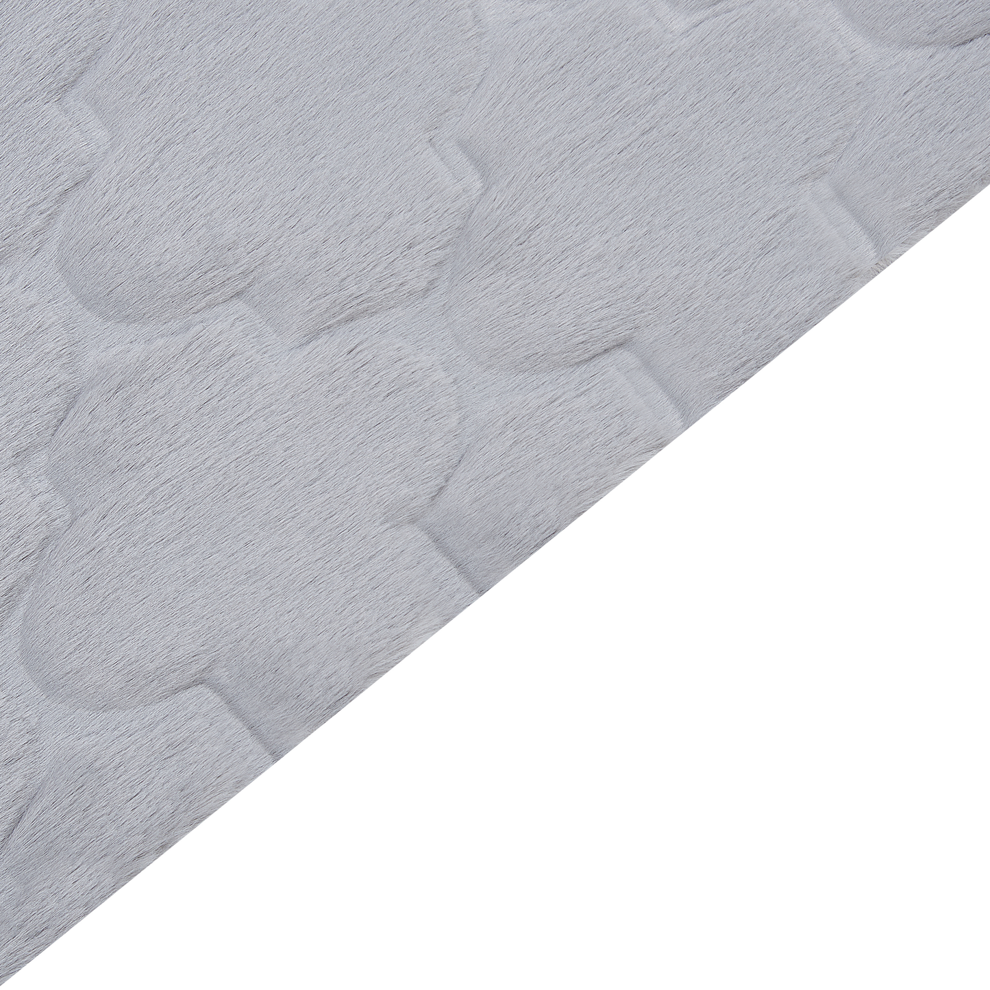 Kunstfellteppich Kaninchen grau 80 x 150 cm Shaggy GHARO