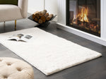 Kunstfellteppich Kaninchen weiss 80 x 150 cm Shaggy THATTA