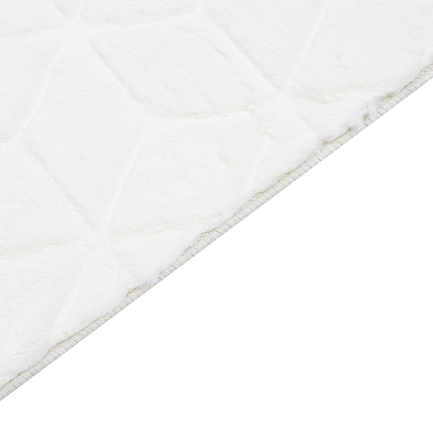 Kunstfellteppich Kaninchen weiss 80 x 150 cm Shaggy THATTA