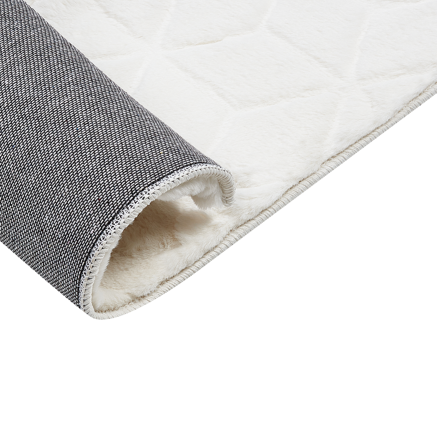 Kunstfellteppich Kaninchen weiss 80 x 150 cm Shaggy THATTA