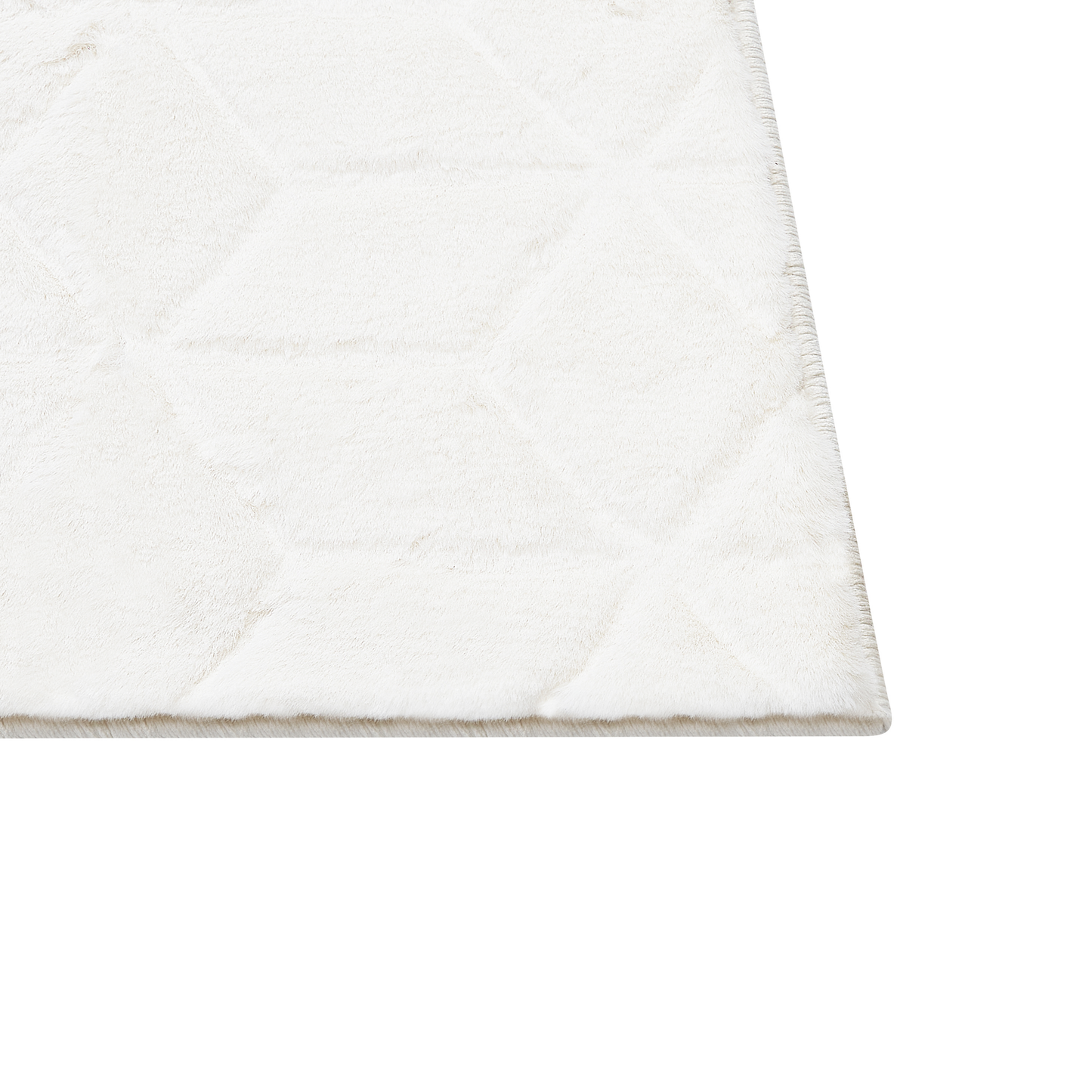 Kunstfellteppich Kaninchen weiss 80 x 150 cm Shaggy THATTA